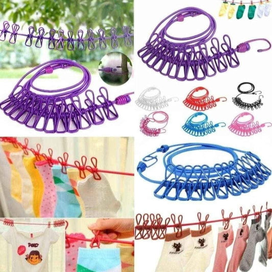 Portable Indoor Drying Rope – Clip, Hang & Dry Anywhere!