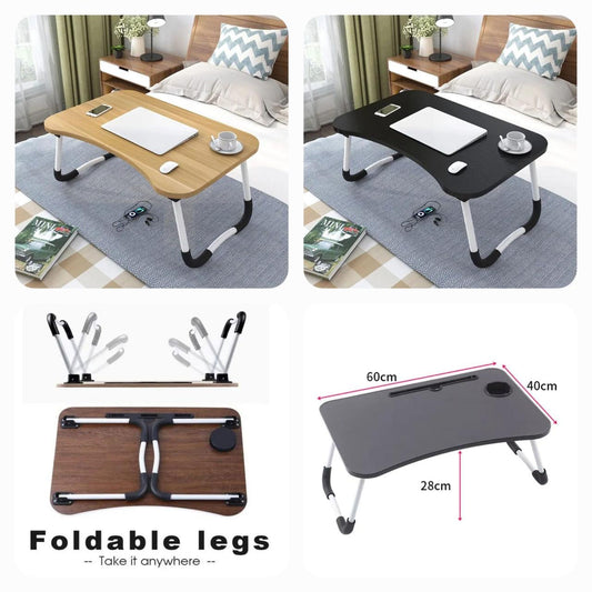 Foldable Wooden Laptop Table – Work Anywhere in Comfort!