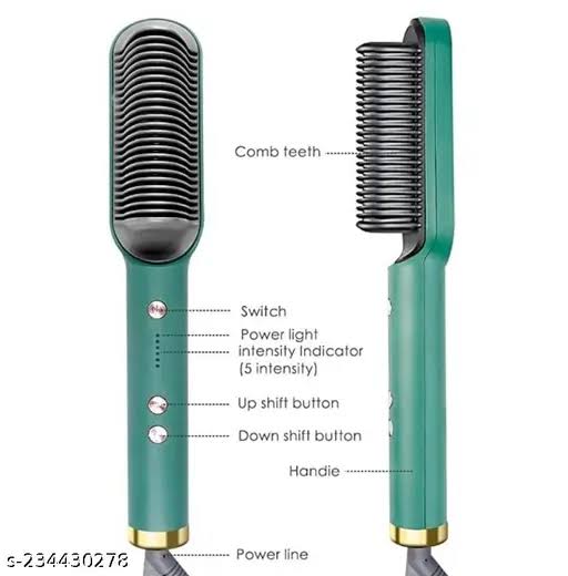2-in-1 Hair Straightener Brush – Smooth, Frizz-Free Hair